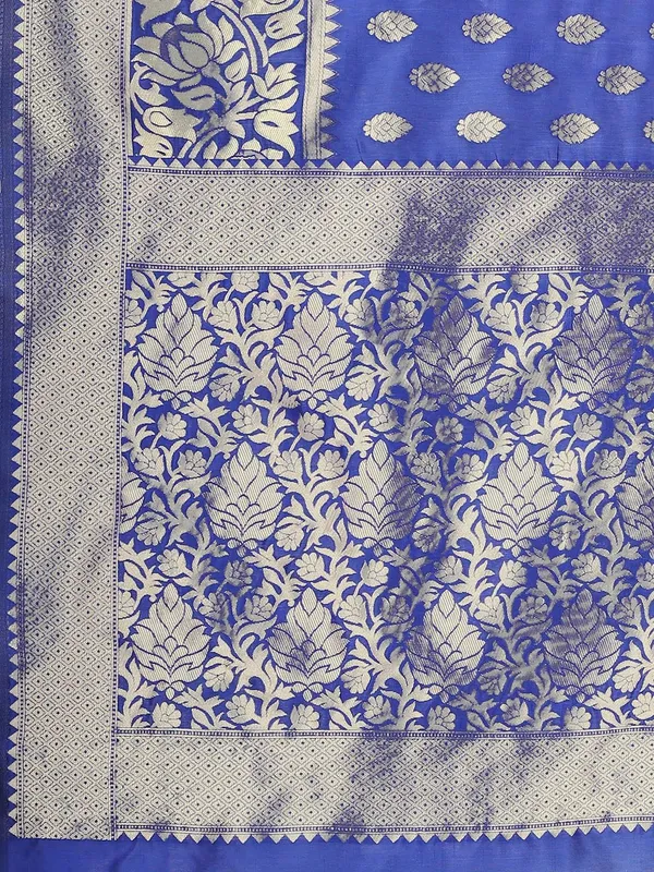 Leelavati_Woven_Kanjivaram_Pure_Silk_Jacquard_Saree_Blue