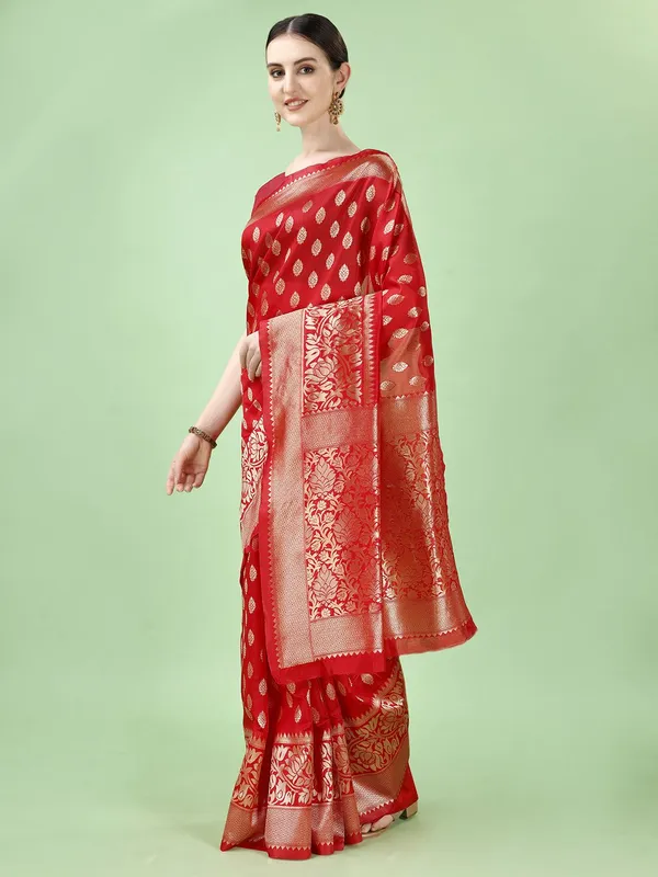 Leelavati_Woven_Self_Design_Kanjivaram_Pure_Silk_Jacquard_Saree_Red