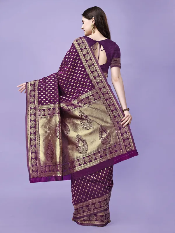 Leelavati_Woven_Kanjivaram_Pure_Silk_Jacquard_Saree_Purple