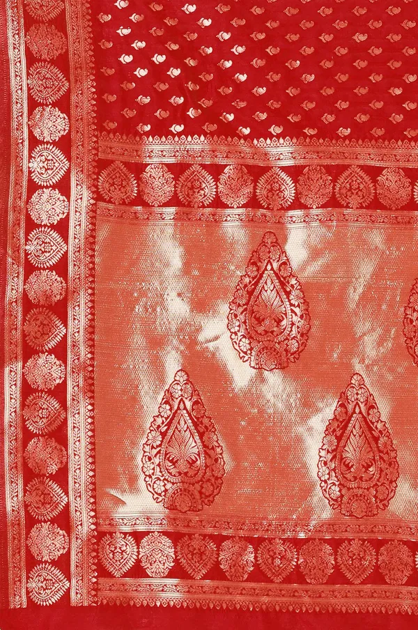 Leelavati_Woven_Self_Design_Kanjivaram_Pure_Silk_Jacquard_Saree_Red