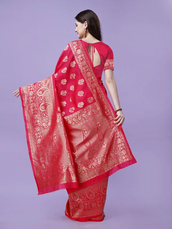 Leelavati_Woven_Self_Design_Kanjivaram_Pure_Silk_Jacquard_Saree_Red