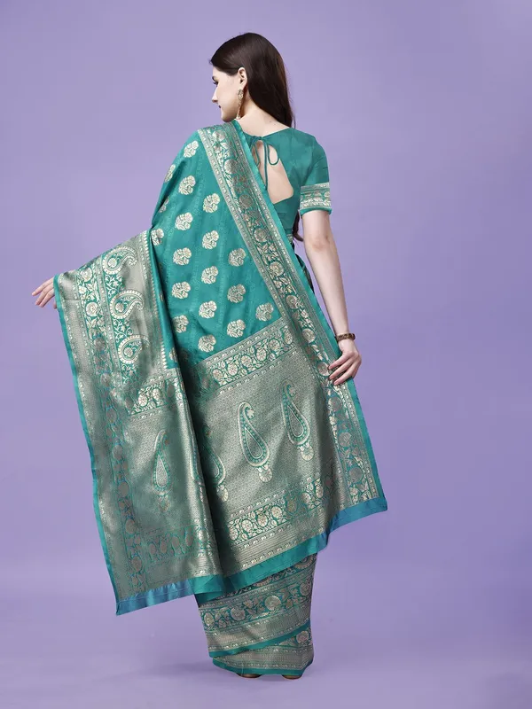 Leelavati_Woven_Kanjivaram_Pure_Silk_Jacquard_Saree_Light_Green
