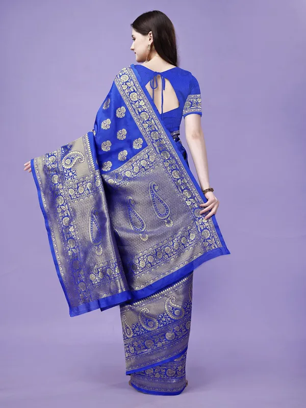 Leelavati_Woven_Kanjivaram_Pure_Silk_Jacquard_Saree_Blue