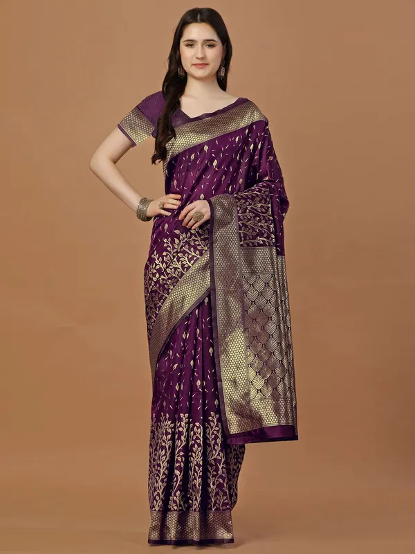 Leelavati_Woven_Kanjivaram_Pure_Silk_Jacquard_Saree_Purple