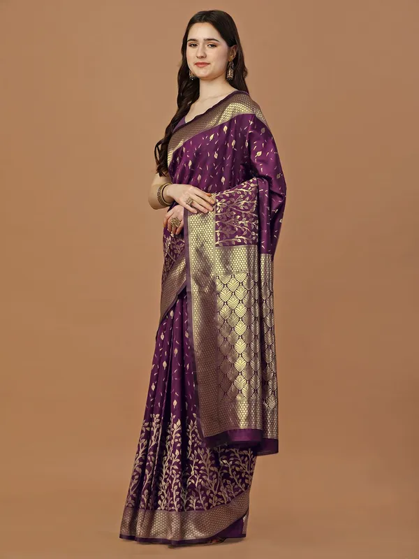 Leelavati_Woven_Kanjivaram_Pure_Silk_Jacquard_Saree_Purple