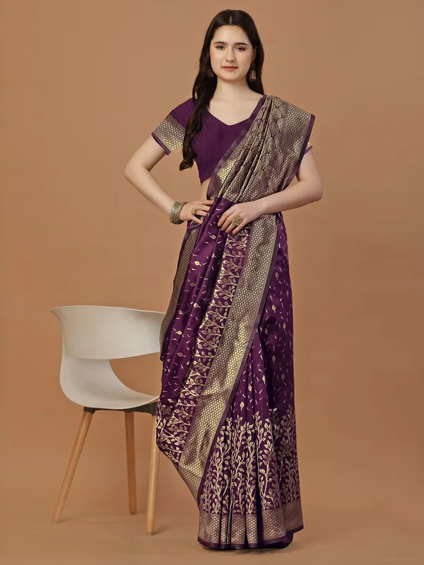 Leelavati_Woven_Kanjivaram_Pure_Silk_Jacquard_Saree_Purple