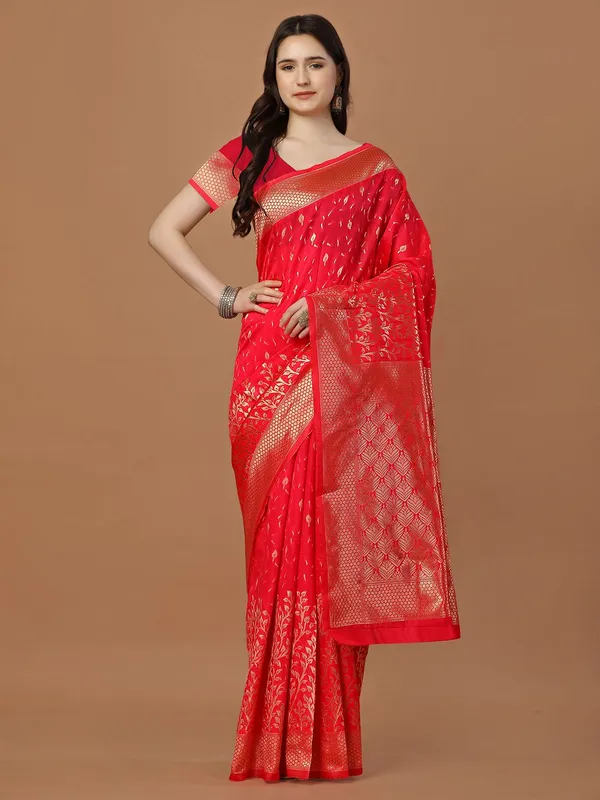 Leelavati_Woven_Self_Design_Kanjivaram_Pure_Silk_Jacquard_Saree_Red