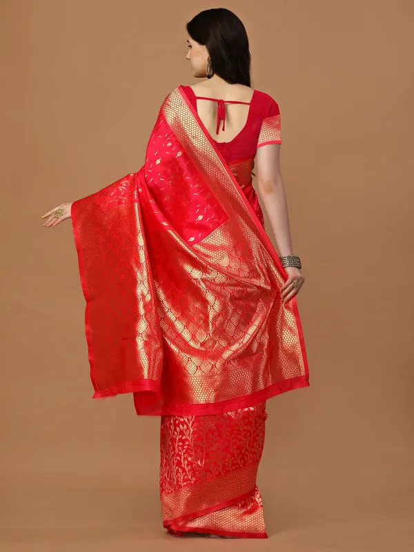 Leelavati_Woven_Self_Design_Kanjivaram_Pure_Silk_Jacquard_Saree_Red