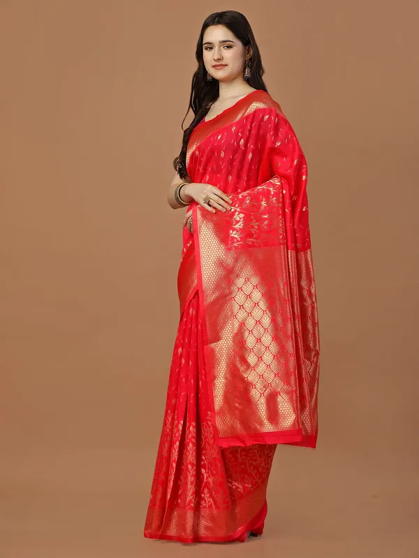 Leelavati_Woven_Self_Design_Kanjivaram_Pure_Silk_Jacquard_Saree_Red