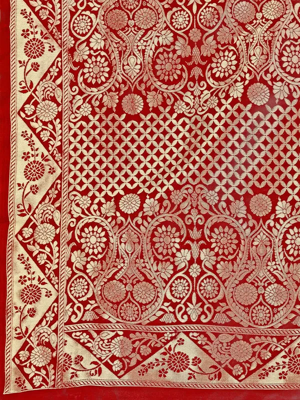 Leelavati_Woven_Kanjivaram_Pure_Silk_Jacquard_Saree_Red
