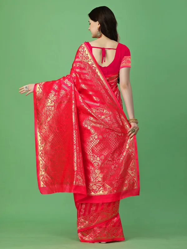 Leelavati_Self_Design_Kanjivaram_Pure_Silk_Jacquard_Saree_Red