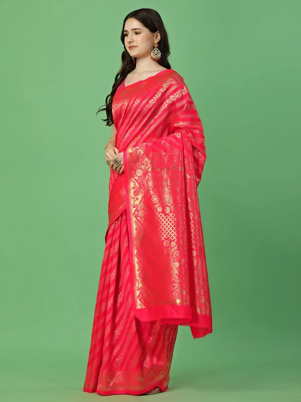 Leelavati_Self_Design_Kanjivaram_Pure_Silk_Jacquard_Saree_Red