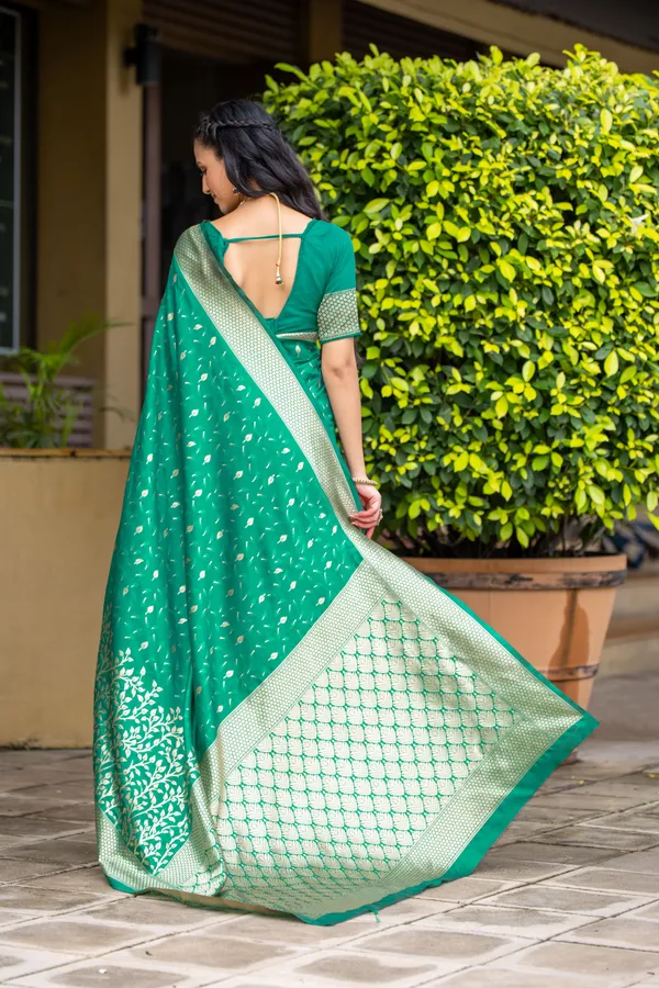 Leelavati_Woven_Kanjivaram_Pure_Silk_Jacquard_Saree_Light_Green_And_Silver
