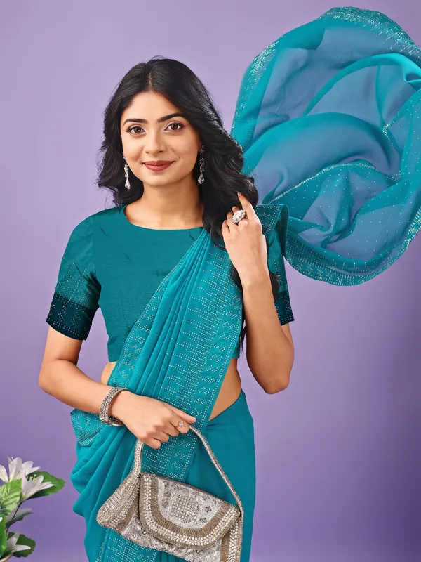 Leelavati_Embellished_Bollywood_Chiffon_Saree_Pack_of_2_Blue