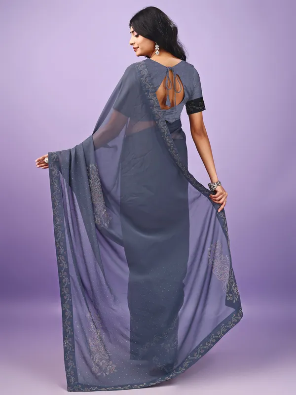 Leelavati_Embellished_Bollywood_Chiffon_Saree_Grey