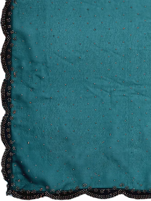 Leelavati_Embellished_Bollywood_Chiffon_Saree_Blue