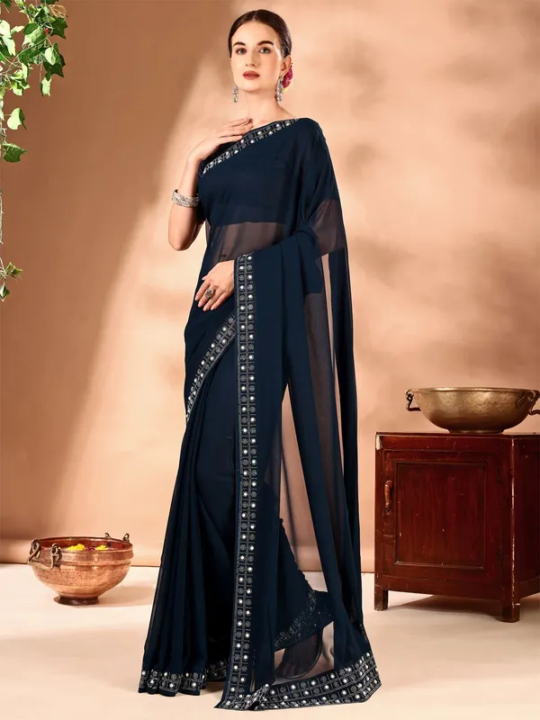 Leelavati_Embellished_Bollywood_Chiffon_Saree_Dark_Blue