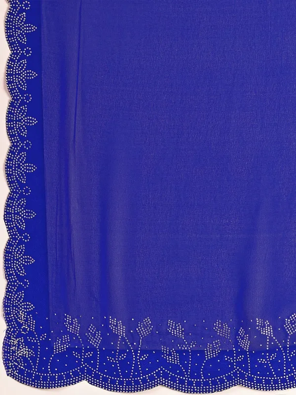 Leelavati_Embellished_Bollywood_Chiffon_Saree_Blue