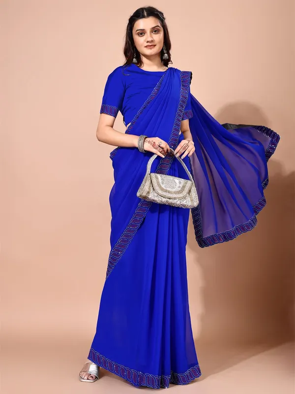 Leelavati_Embellished_Bollywood_Chiffon_Saree_Blue