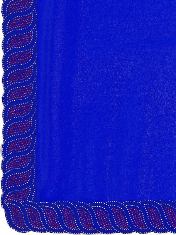 Leelavati_Embellished_Bollywood_Chiffon_Saree_Blue