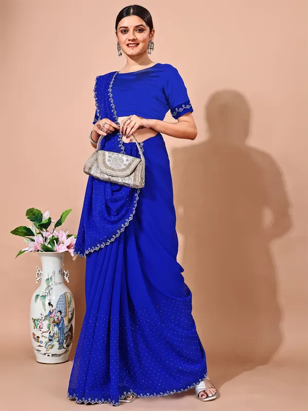 Leelavati_Embellished_Bollywood_Chiffon_Saree_Blue