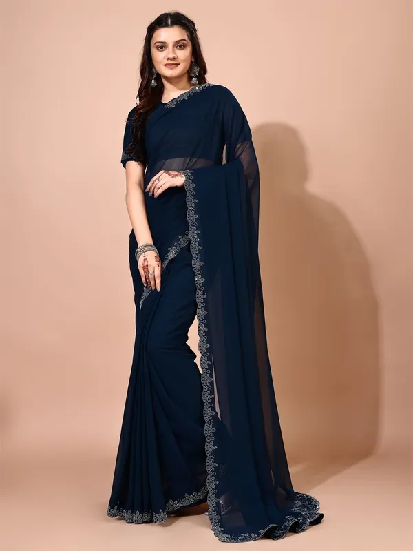 Leelavati_Embellished_Bollywood_Chiffon_Saree_Dark_Blue
