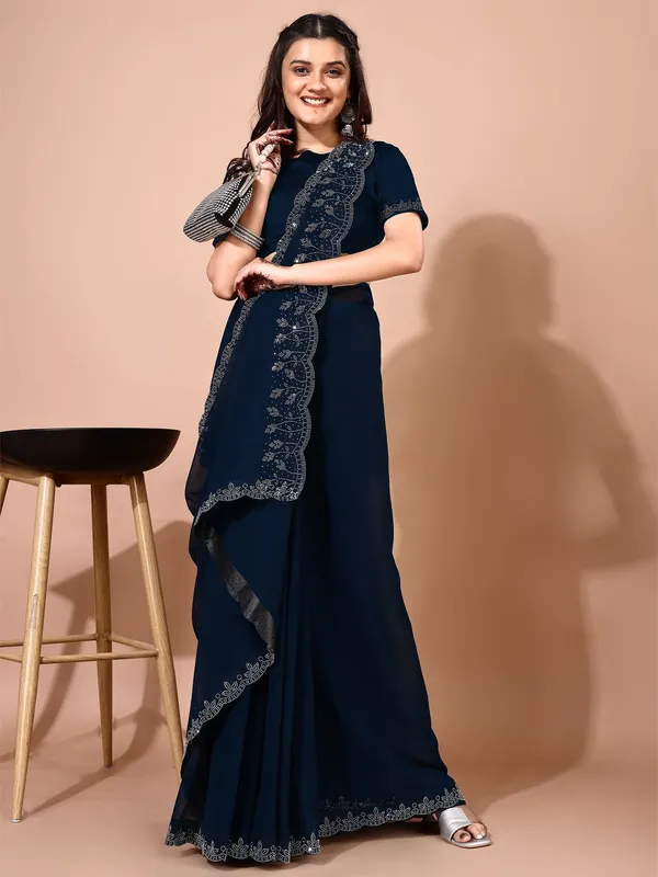 Leelavati_Embellished_Bollywood_Chiffon_Saree_Dark_Blue