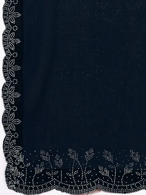 Leelavati_Embellished_Bollywood_Chiffon_Saree_Dark_Blue