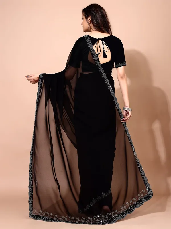 Leelavati_Embellished_Bollywood_Chiffon_Saree_Black