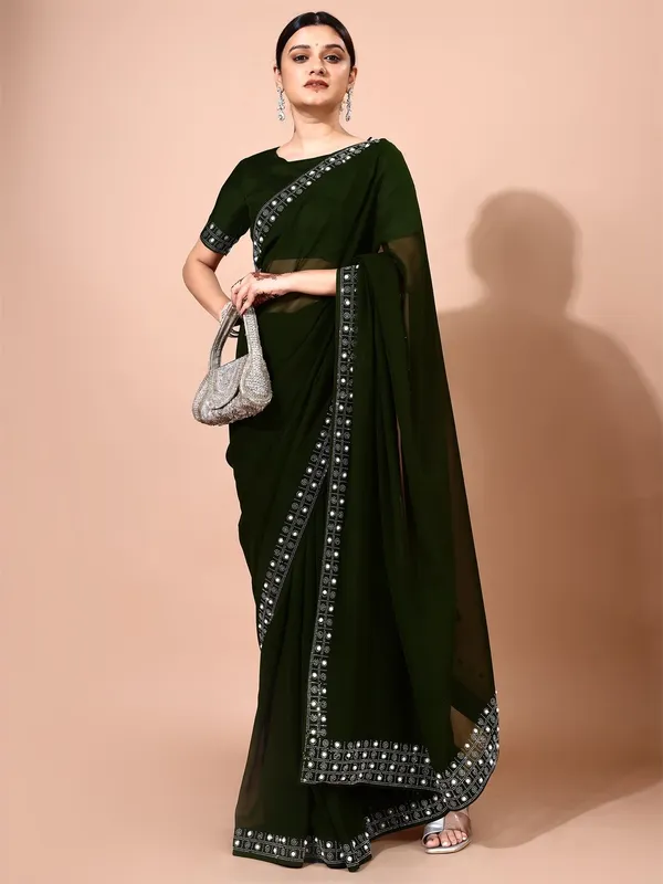 Leelavati_Embellished_Bollywood_Chiffon_Saree_Green