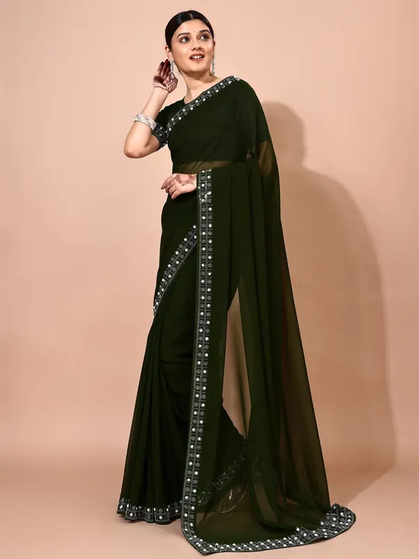 Leelavati_Embellished_Bollywood_Chiffon_Saree_Green
