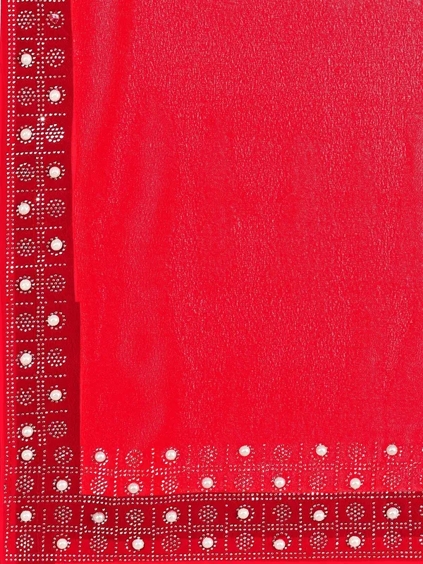 Leelavati_Embellished_Bollywood_Chiffon_Saree_Red