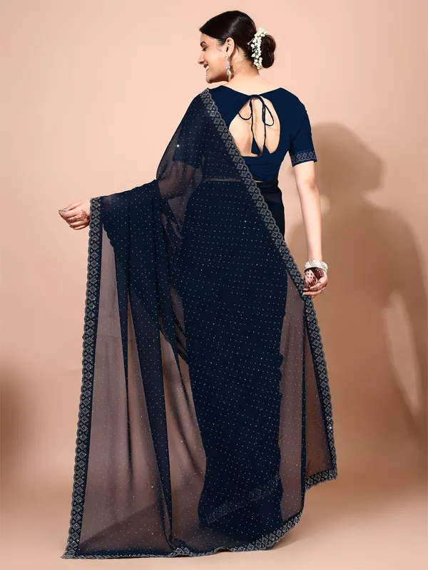 Leelavati_Embellished_Bollywood_Chiffon_Saree_Dark_Blue