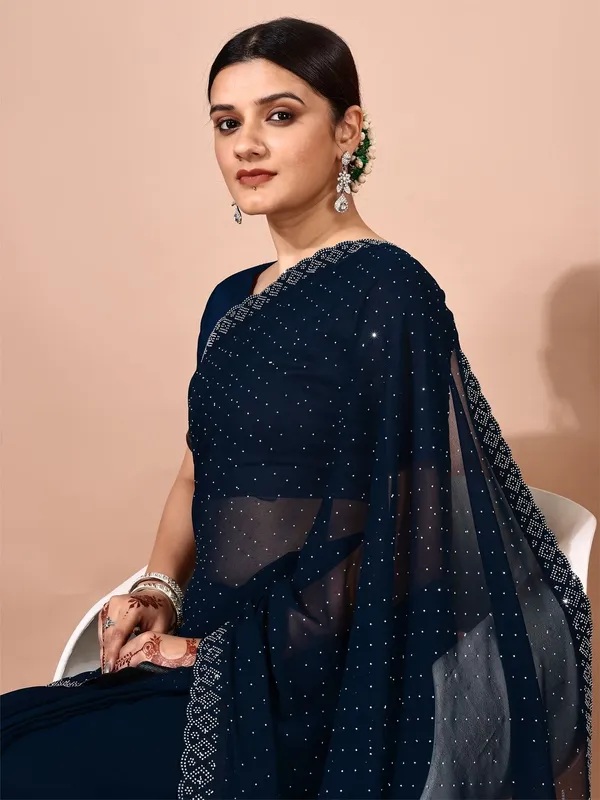 Leelavati_Embellished_Bollywood_Chiffon_Saree_Dark_Blue