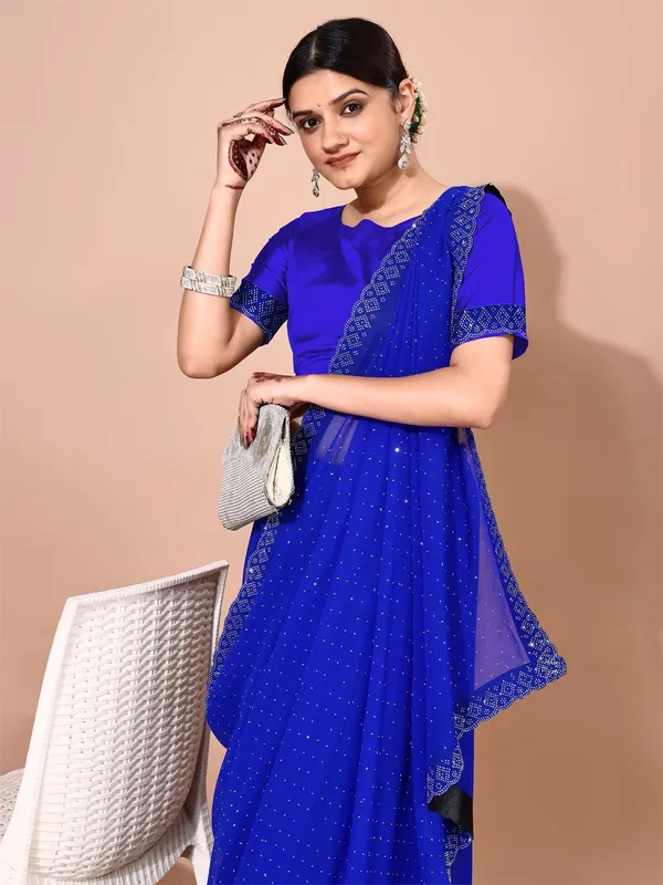 Leelavati_Embellished_Bollywood_Chiffon_Saree_Blue