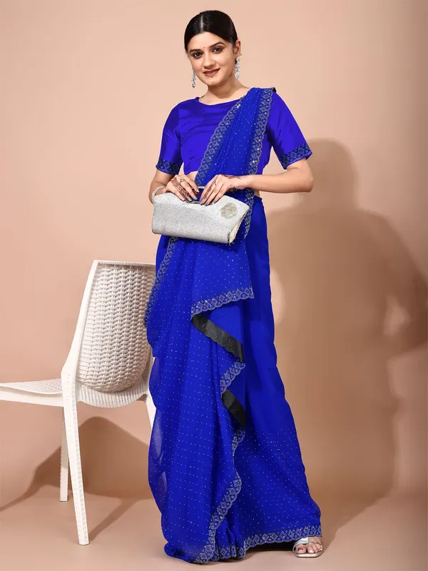 Leelavati_Embellished_Bollywood_Chiffon_Saree_Blue