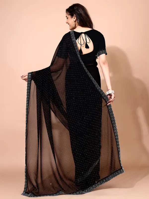 Leelavati_Embellished_Bollywood_Chiffon_Saree_Black