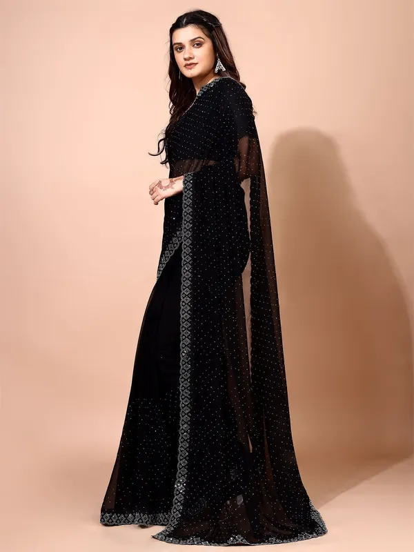 Leelavati_Embellished_Bollywood_Chiffon_Saree_Black