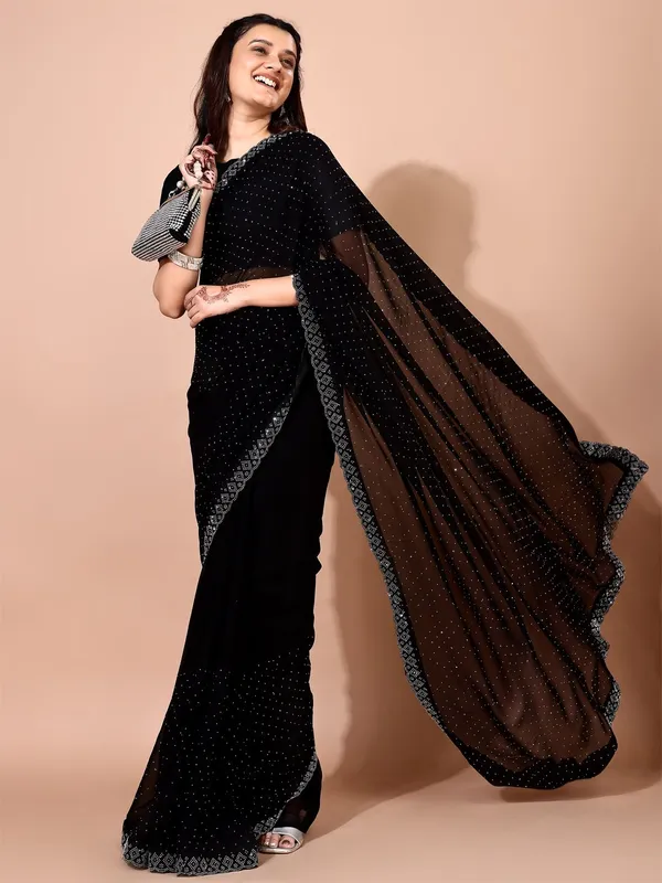 Leelavati_Embellished_Bollywood_Chiffon_Saree_Black
