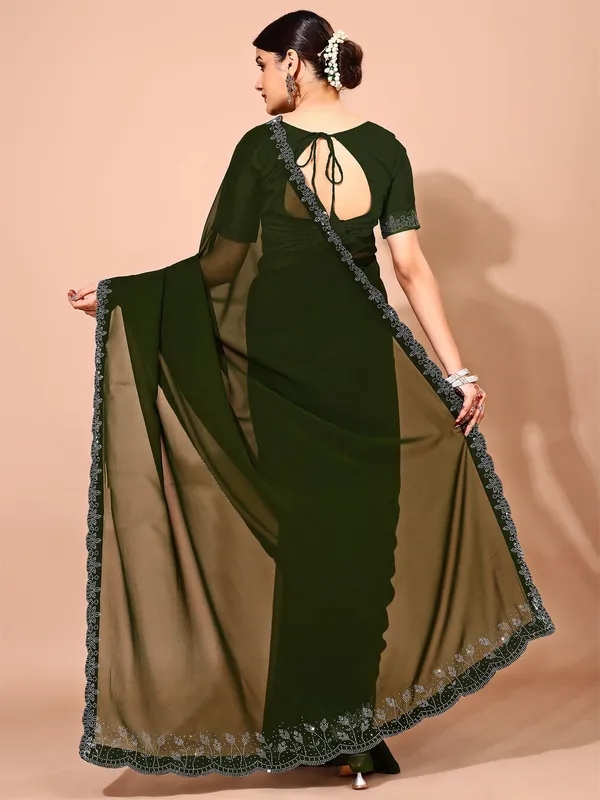 Leelavati_Embellished_Bollywood_Chiffon_Saree_Green
