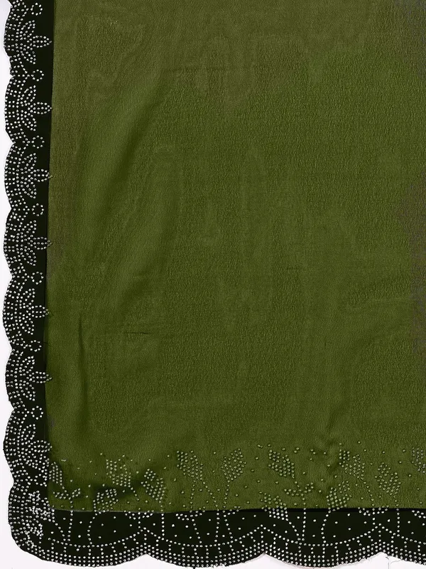 Leelavati_Embellished_Bollywood_Chiffon_Saree_Green