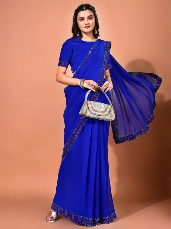 Leelavati_Embellished_Bollywood_Chiffon_Saree_Blue