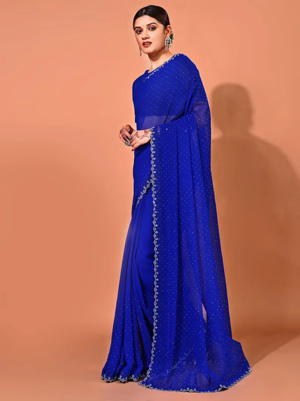 Leelavati_Embellished_Bollywood_Chiffon_Saree_Blue
