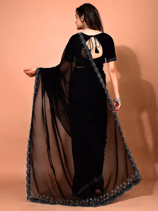 Leelavati_Embellished_Bollywood_Chiffon_Saree_Black