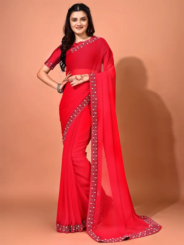 Leelavati_Embellished_Embroidered_Bollywood_Georgette_Saree_Red