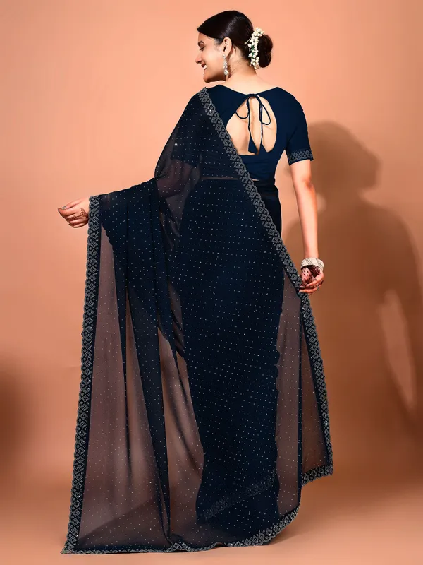Leelavati_Embellished_Bollywood_Chiffon_Saree_Dark_Blue