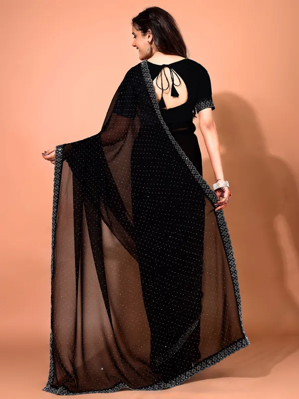Leelavati_Embellished_Bollywood_Chiffon_Saree_Black