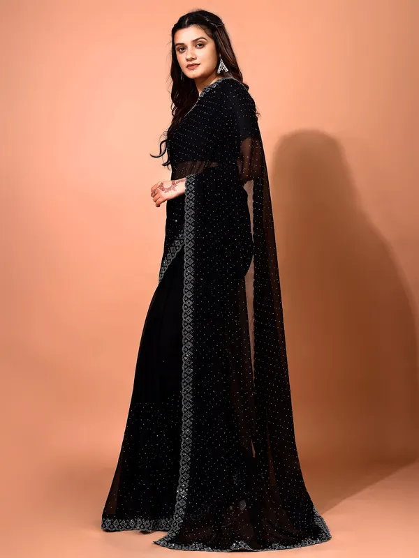 Leelavati_Embellished_Bollywood_Chiffon_Saree_Black