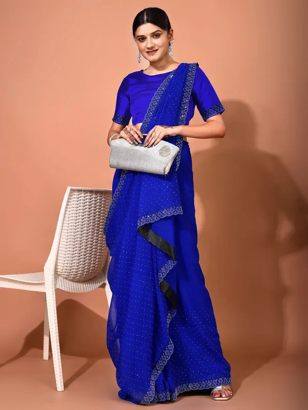Leelavati_Embellished_Bollywood_Chiffon_Saree_Blue