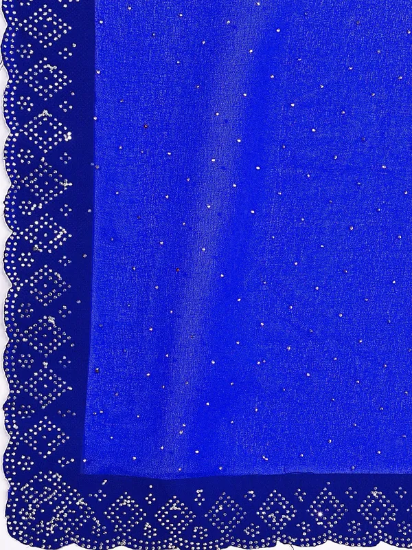 Leelavati_Embellished_Bollywood_Chiffon_Saree_Blue